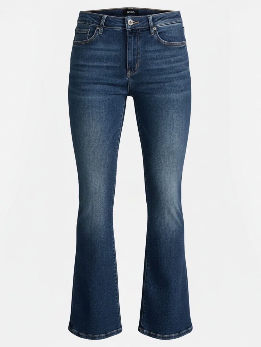 a.n.a Women's Faded Dark Blue Flare Jeans